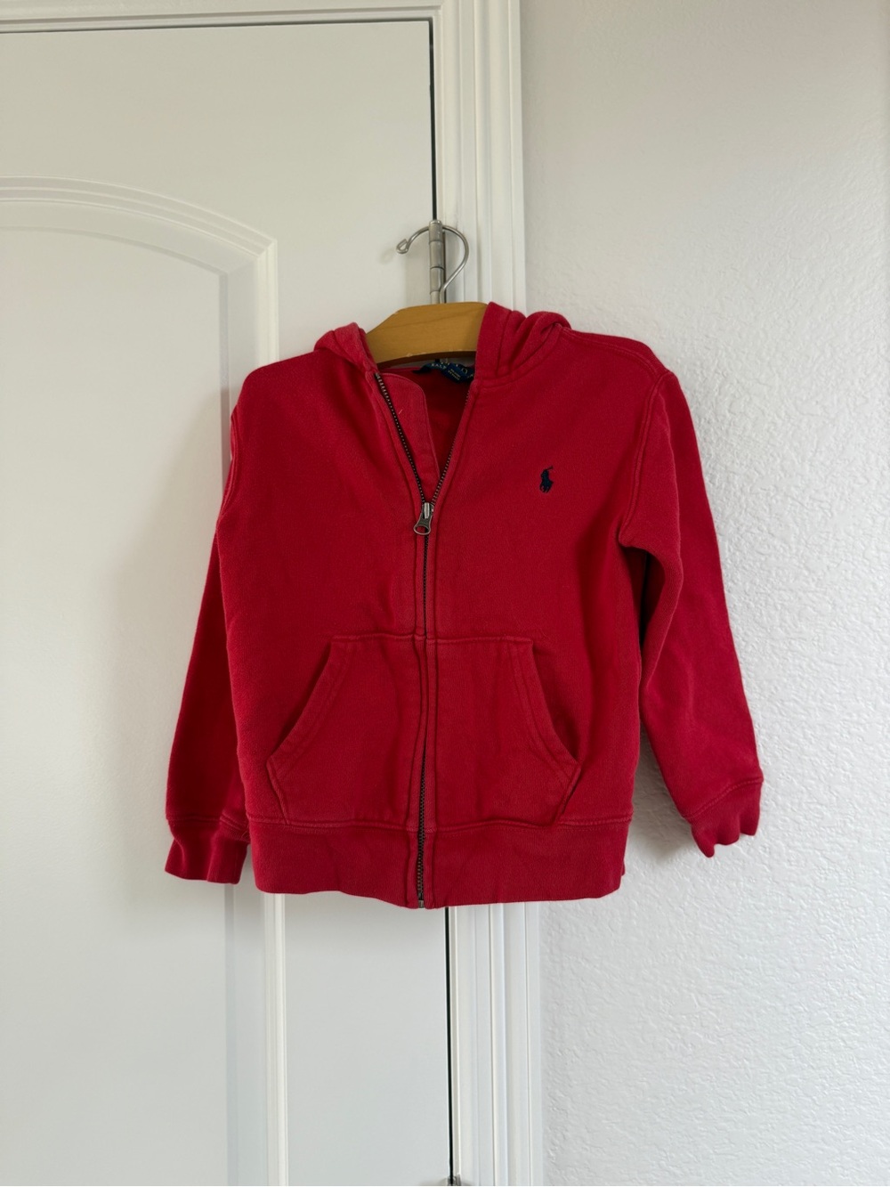 Polo by Ralph Lauren Boys 5T Red Hooded Zip Sweatshirt